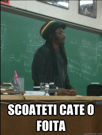  scoateti cate o foita  Rasta Science Teacher