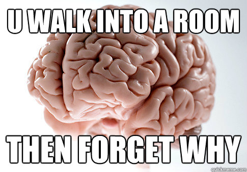 u walk into a room  then forget why  Scumbag Brain