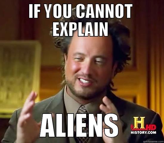 IF YOU CANNOT EXPLAIN ALIENS Ancient Aliens