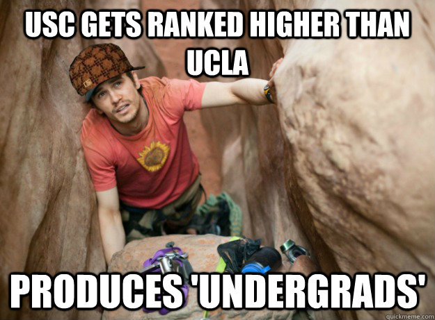 USC gets ranked higher than ucla produces 'undergrads' - USC gets ranked higher than ucla produces 'undergrads'  Scumbag James Franco