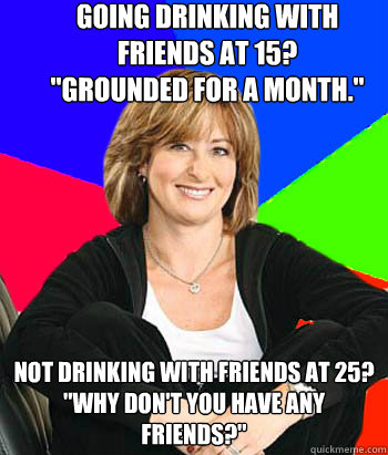 going drinking with friends at 15? 
