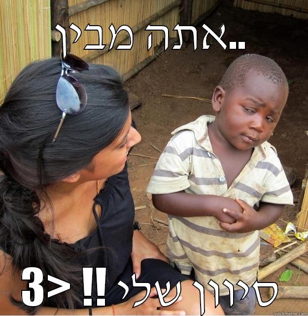 אתה מבין.. סיוון שלי !! <3 Skeptical Third World Kid