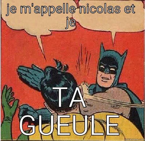 JE M'APPELLE NICOLAS ET JE TA GUEULE Batman Slapping Robin