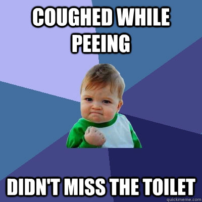 Coughed while peeing didn't miss the toilet  Success Kid