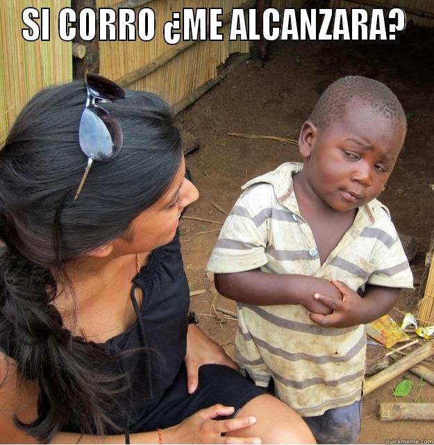 SI CORRO ¿ME ALCANZARA?  Skeptical Third World Kid