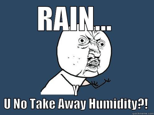 RAIN... Y U NO TAKE AWAY HUMIDITY?! Y U No