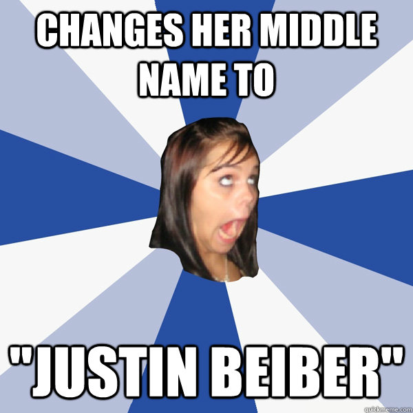 changes her middle name to  