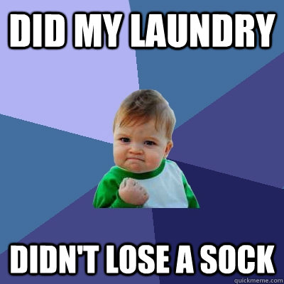 Did my laundry Didn't lose a sock - Did my laundry Didn't lose a sock  Success Kid