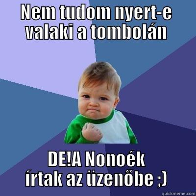 NEM TUDOM NYERT-E VALAKI A TOMBOLÁN DE!A NONOÉK ÍRTAK AZ ÜZENŐBE ;) Success Kid