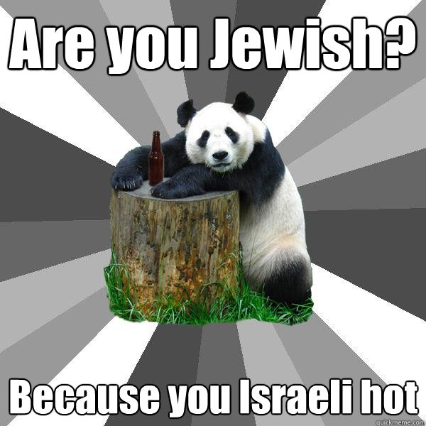 Are you Jewish? Because you Israeli hot  Pickup-Line Panda