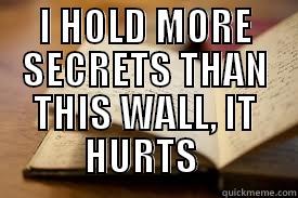 Read me like a book - I HOLD MORE SECRETS THAN THIS WALL, IT HURTS   Misc