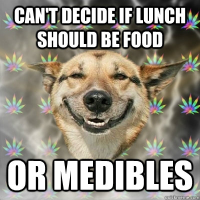 Can't decide if lunch should be food OR MEDIBLES  Stoner Dog