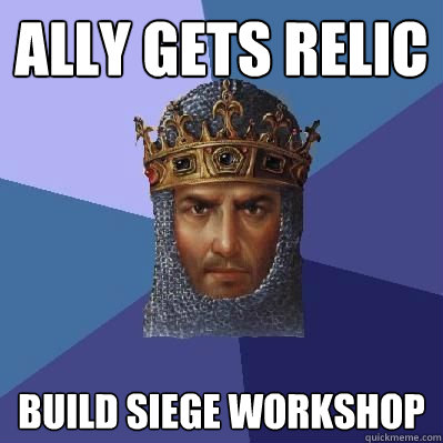 ALLY GETS RELIC BUILD SIEGE WORKSHOP  Age of Empires