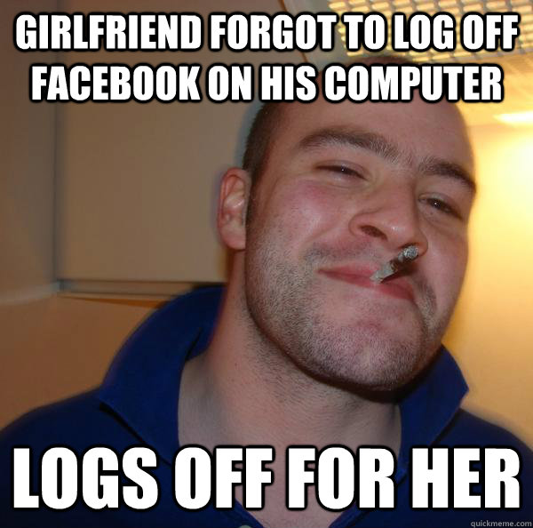 Girlfriend forgot to log off facebook on his computer Logs off for her - Girlfriend forgot to log off facebook on his computer Logs off for her  Misc