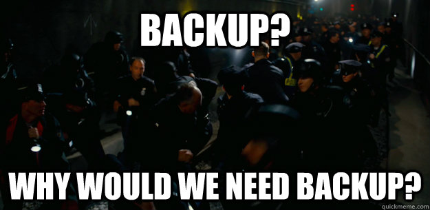 Backup? Why would we need backup? - Backup? Why would we need backup?  Misc