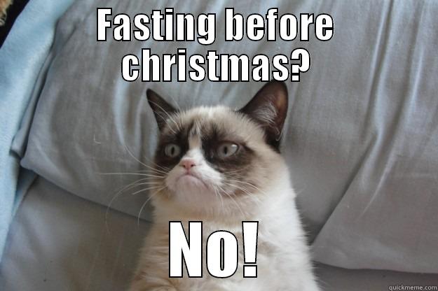 Fasting before christmas - FASTING BEFORE CHRISTMAS? NO! Grumpy Cat