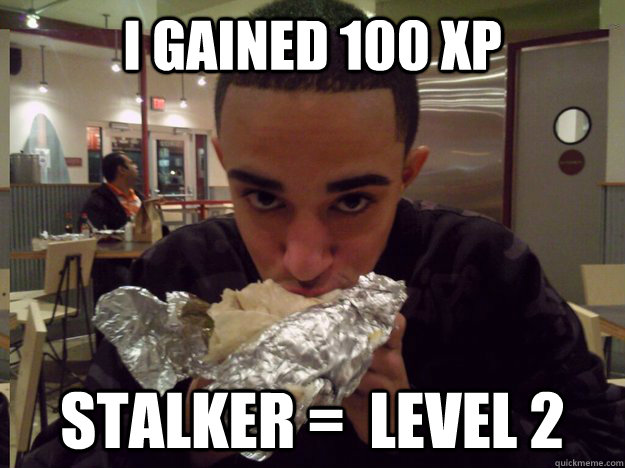 I gained 100 xp stalker =  level 2  level up