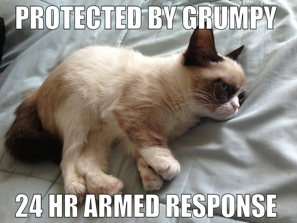 PROTECTED BY GRUMPY 24 HR ARMED RESPONSE Misc