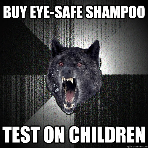 Buy eye-safe shampoo Test on children  Insanity Wolf