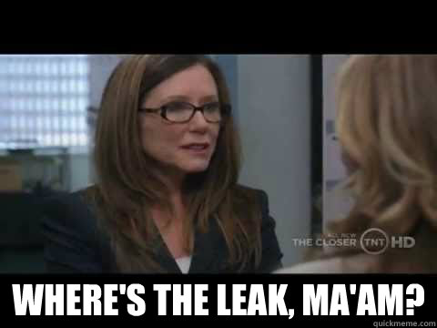 Where's The Leak, Ma'am?  The Leak