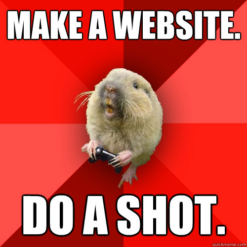 MAKE A WEBSITE. DO A SHOT.  Gaming Gopher