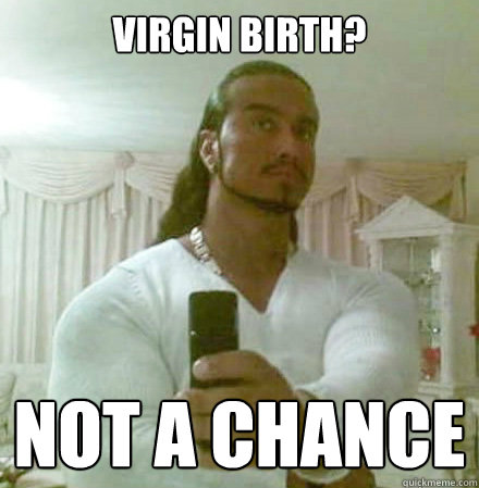 Virgin birth? not a chance  Guido Jesus