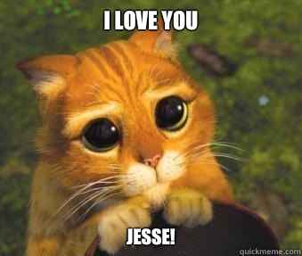 I love you Jesse!  Puss in boots