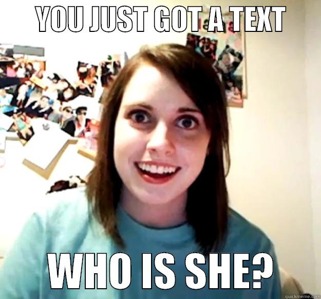       YOU JUST GOT A TEXT              WHO IS SHE?      Overly Attached Girlfriend