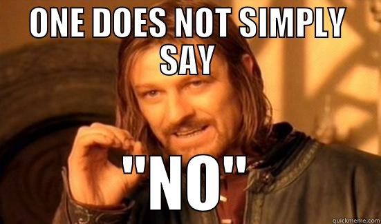 ONE DOES NOT SIMPLY SAY ''NO'' Boromir