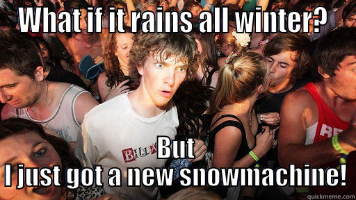 WHAT IF IT RAINS ALL WINTER?  BUT I JUST GOT A NEW SNOWMACHINE! Sudden Clarity Clarence