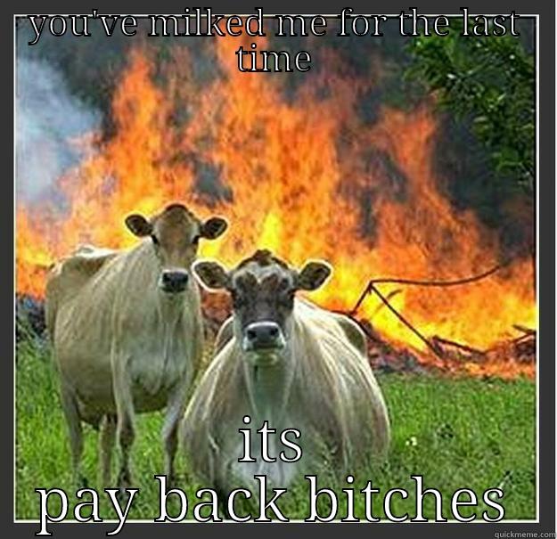 oh sh*t - YOU'VE MILKED ME FOR THE LAST TIME ITS PAY BACK BITCHES Evil cows