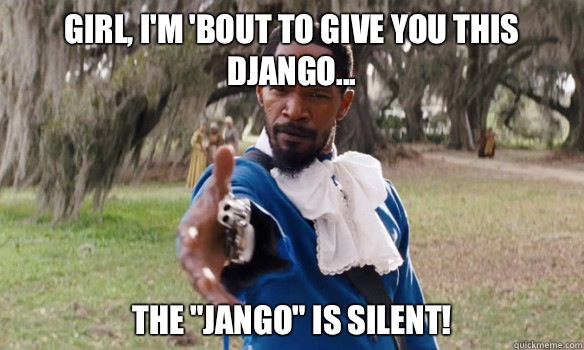 Girl, I'm 'bout to give you this Django... The 