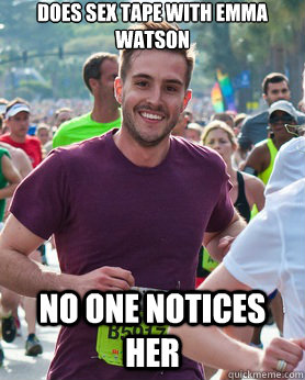 does sex tape with Emma Watson no one notices her  Ridiculously photogenic guy