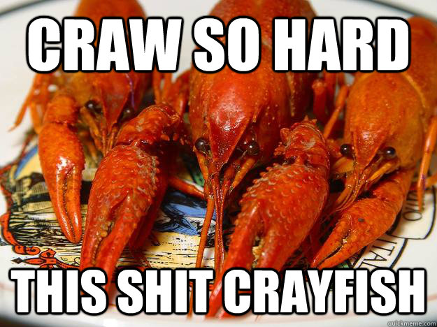 CRAW SO HARD This shit Crayfish  Bon Rappetite Mardi Gras