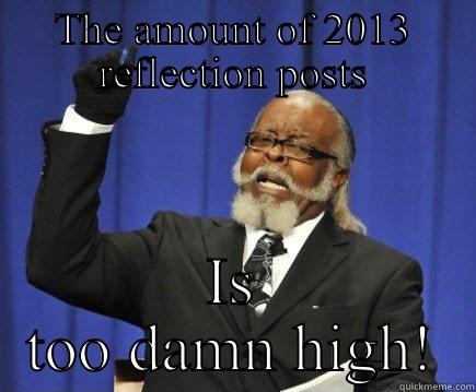 THE AMOUNT OF 2013 REFLECTION POSTS IS TOO DAMN HIGH! Too Damn High