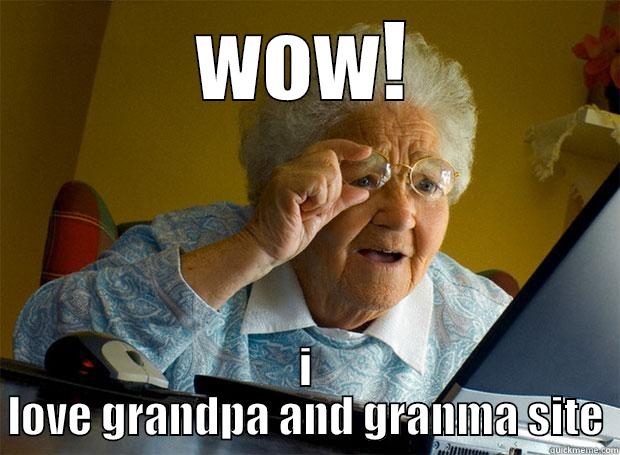 WOW! I LOVE GRANDPA AND GRANMA SITE Grandma finds the Internet