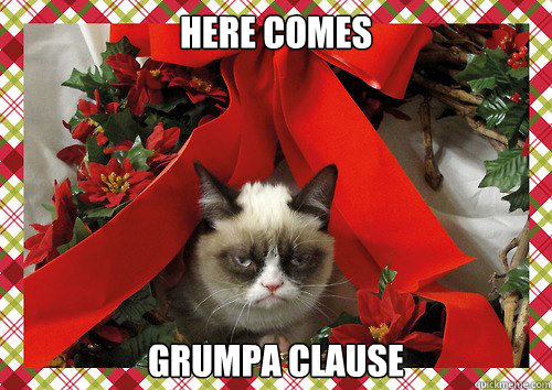 Here comes  Grumpa Clause  A Grumpy Cat Christmas