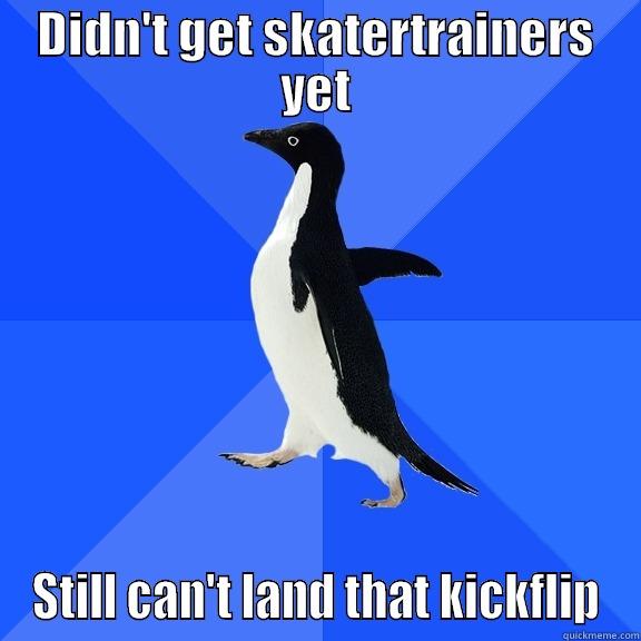 DIDN'T GET SKATERTRAINERS YET STILL CAN'T LAND THAT KICKFLIP Socially Awkward Penguin