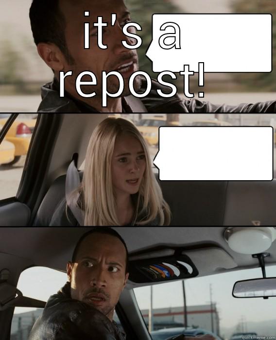 IT'S A REPOST!  The Rock Driving