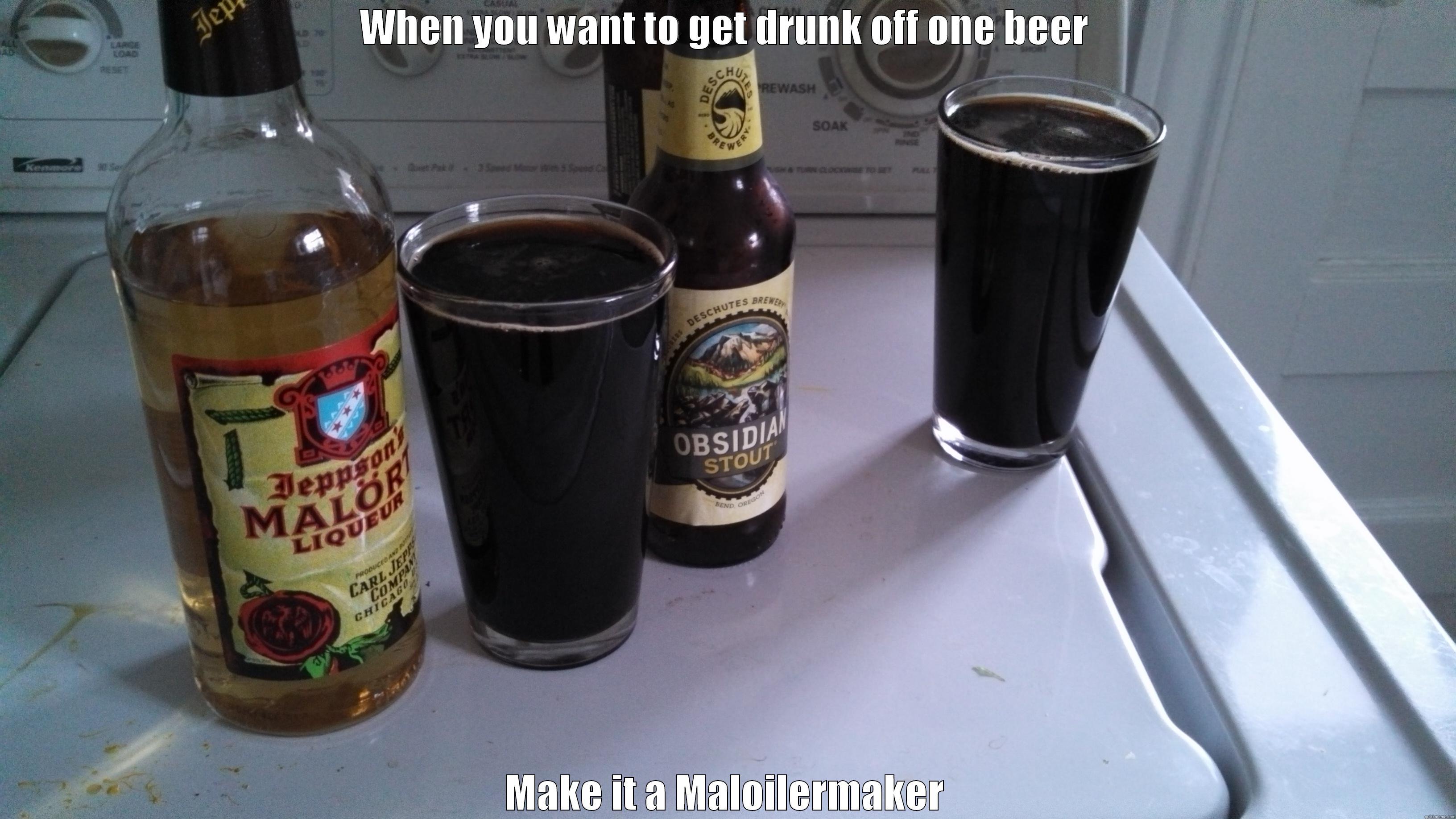 WHEN YOU WANT TO GET DRUNK OFF ONE BEER MAKE IT A MALOILERMAKER Futurama Fry