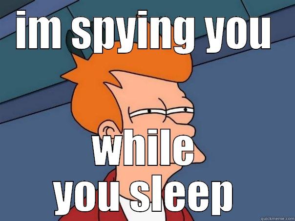 IM SPYING YOU WHILE YOU SLEEP Futurama Fry