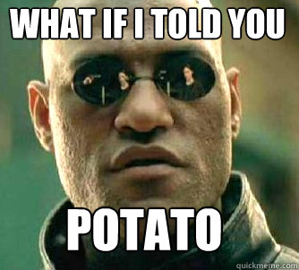 what if i told you POTATO  Matrix Morpheus