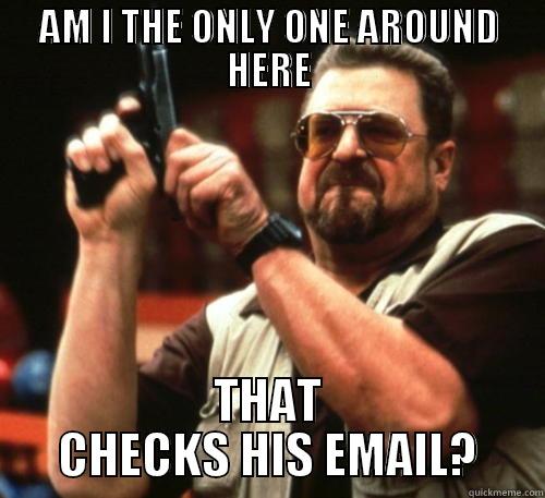 AM I THE ONLY ONE AROUND HERE THAT CHECKS HIS EMAIL? Am I The Only One Around Here