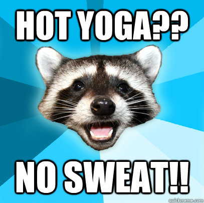 HOT YOGA?? NO SWEAT!! - HOT YOGA?? NO SWEAT!!  Lame Pun Coon