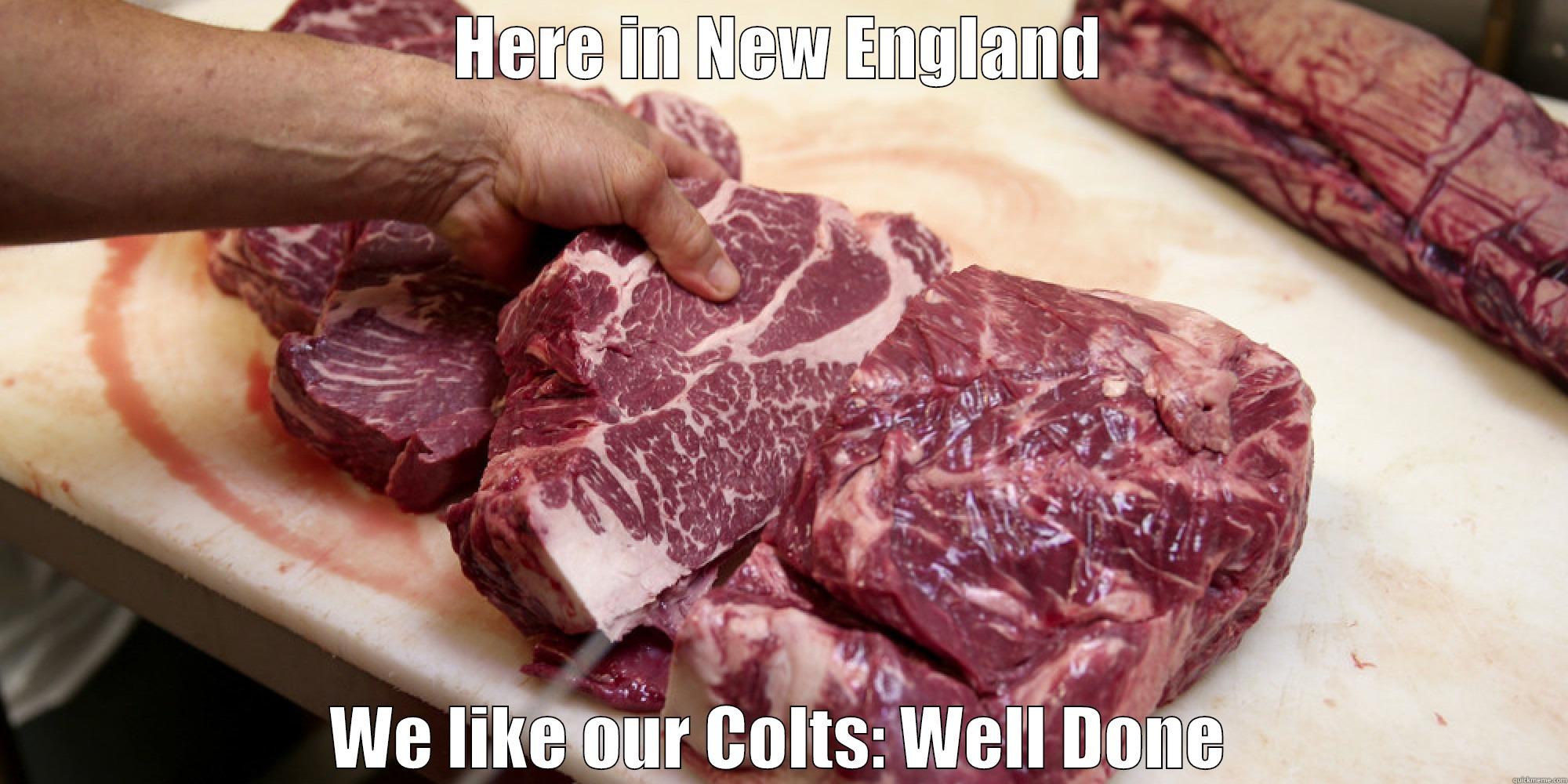 HERE IN NEW ENGLAND WE LIKE OUR COLTS: WELL DONE Misc