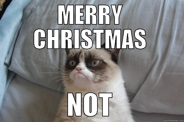 grumpy cat strikes again - MERRY CHRISTMAS NOT Grumpy Cat