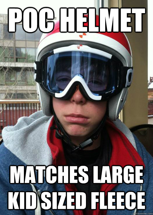 POC helmet matches large kid sized fleece - POC helmet matches large kid sized fleece  upset goober