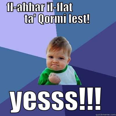 FL-AĦĦAR IL-FLAT                  TA' QORMI LEST! YESSS!!! Success Kid