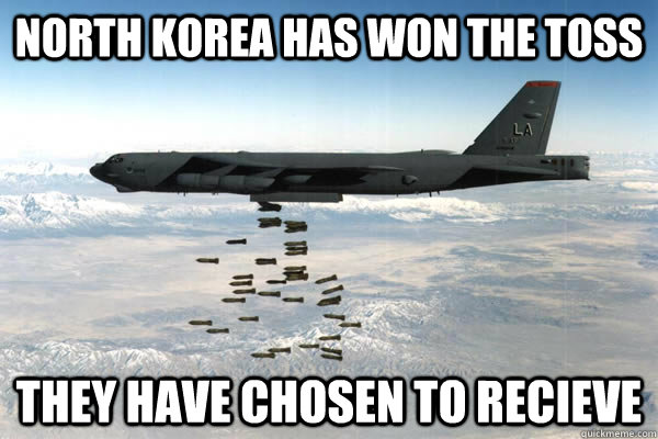 north korea has won the toss they have chosen to recieve  
