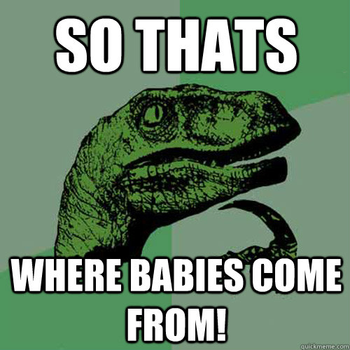 So Thats where babies come from!  Philosoraptor